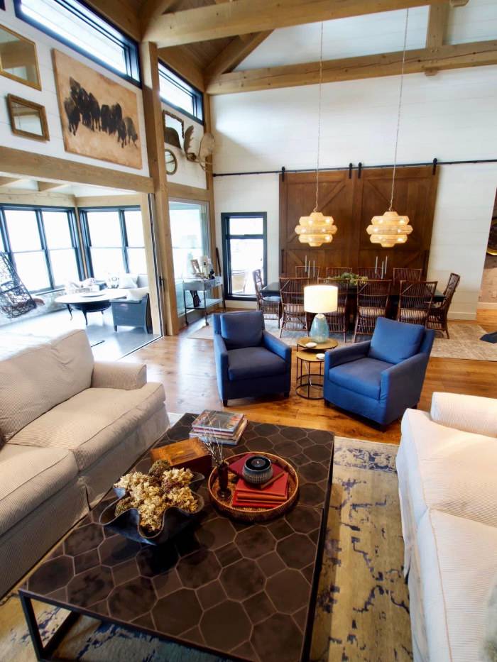 Mettler Construction custom home open plan living area