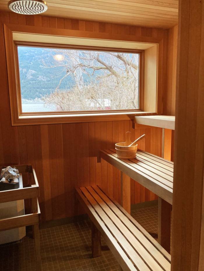 Mettler Construction custom home sauna