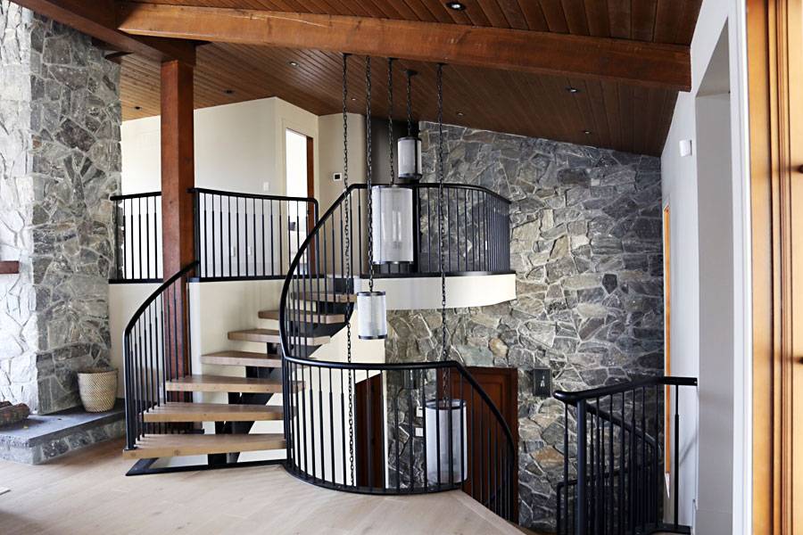 Staircase in a custom home built by Mettler Construction Ltd in Merritt BC